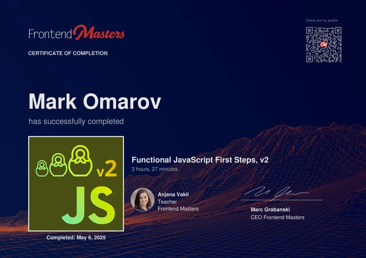 Functional JavaScript First Steps, v2